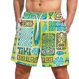 Men's Hawaiian Tiki Bar Vacation Beach Shorts 91165210YY