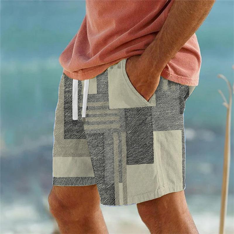 Men's Beach Print Breathable Shorts 14527228YM