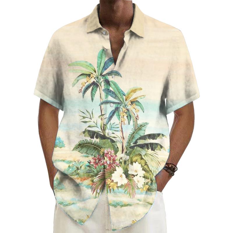 Men's Casual Hawaii Beach Short-Sleeved Shirt 38353658YY