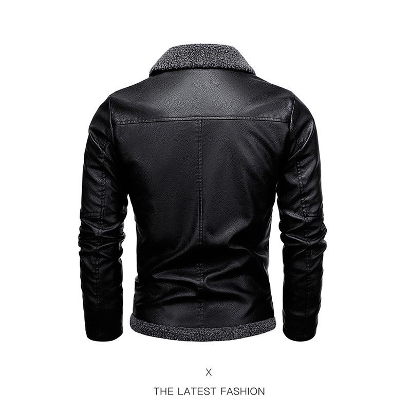 Men's PU Motorcycle Leather Jacket 40191445YM