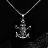 Men's Vintage Pirate Skull Necklace 23014299YM