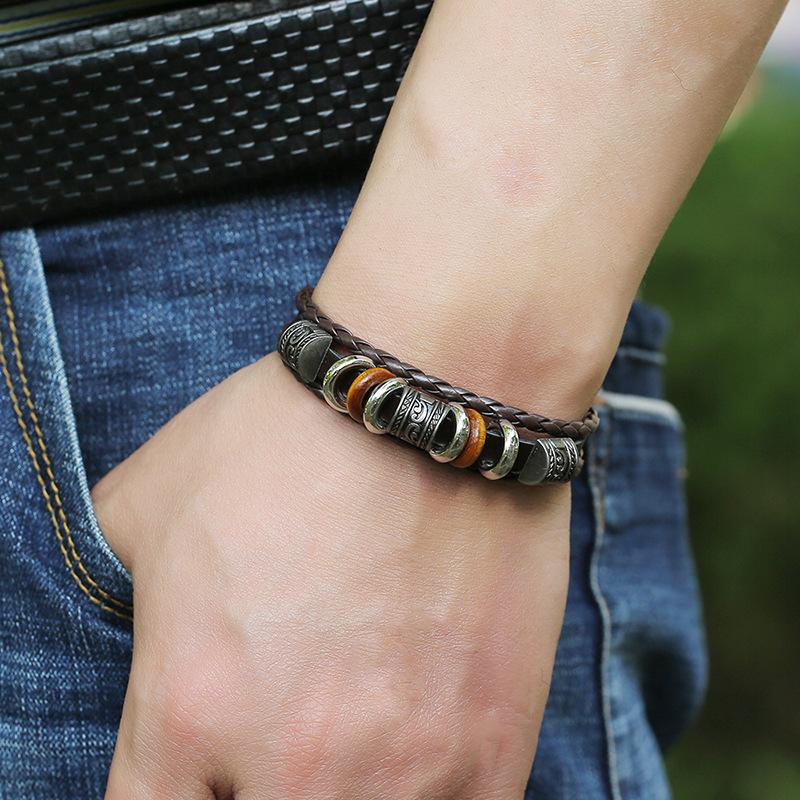 Men's Multi-layered Leather Bracelet 5399221YM