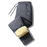 Men's Casual Lamb Velvet Trousers Plus Fleece Warm Thick Trousers 82644607YM