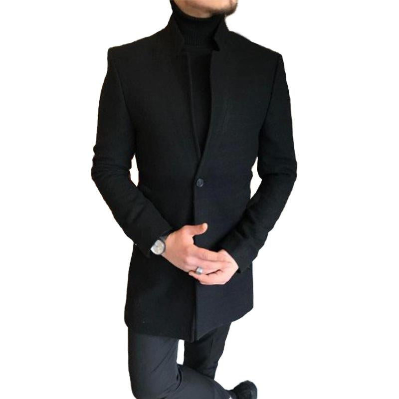 Men's Woolen Mid-Length Casual Coat 74169306YY