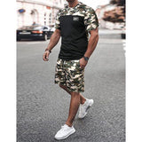 MEN'S BREATHABLE QUICK-DRYING SHORTS SHORT-SLEEVED T-SHIRT CASUAL SUIT 20183062YM