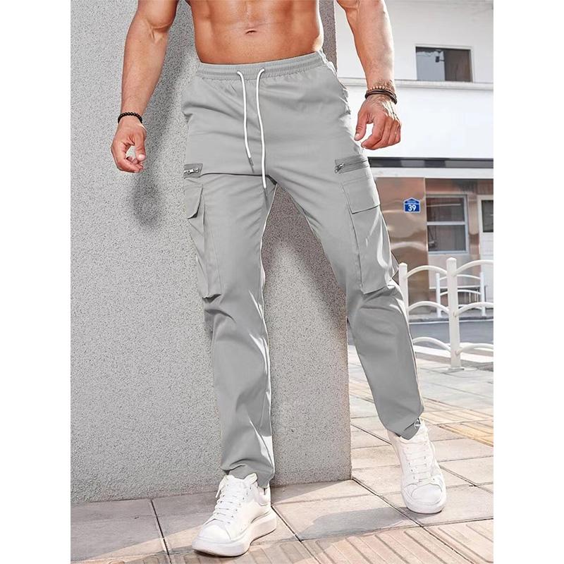 Men's Casual Sports Zipper Decorative Overalls 62420002YM