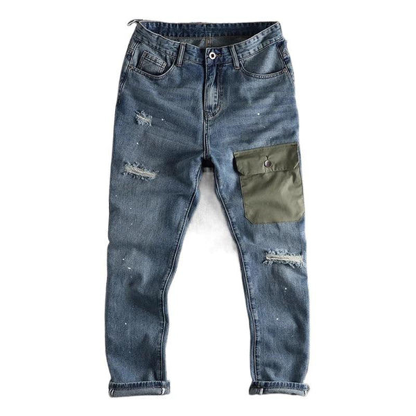 Men's Multi-pocket Straight Jeans 35244461L