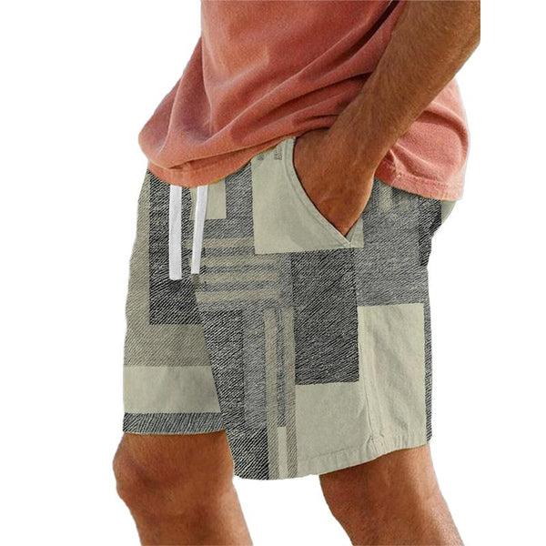 Men's Beach Print Breathable Shorts 14527228YM