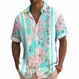 Men's Printed Short Sleeve Shirt 73030987YY