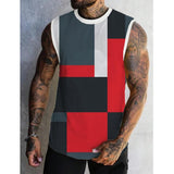 Men's Spring/Summer Printed Regular Fit Crew Neck Vest 12009339YM