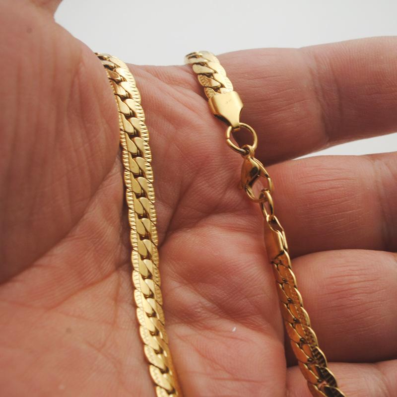 Men's Fashion Cuban Gold Necklace 85274999YM