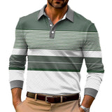 Men's Printed Long-sleeved POLO Shirt 93522614YM