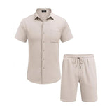 Men's Casual Waffle Shirt Holiday Outfit 68204993YM