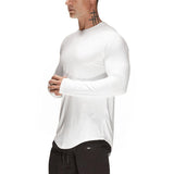 Men's Long Mesh Breathable Sports Fitness T-shirt 98416449L