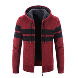 Men's Fleece Thick Color Block Sweater Knitwear 94439243YM