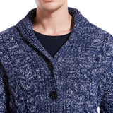 Men's Twist Lapel Knit Sweater 70954614YM