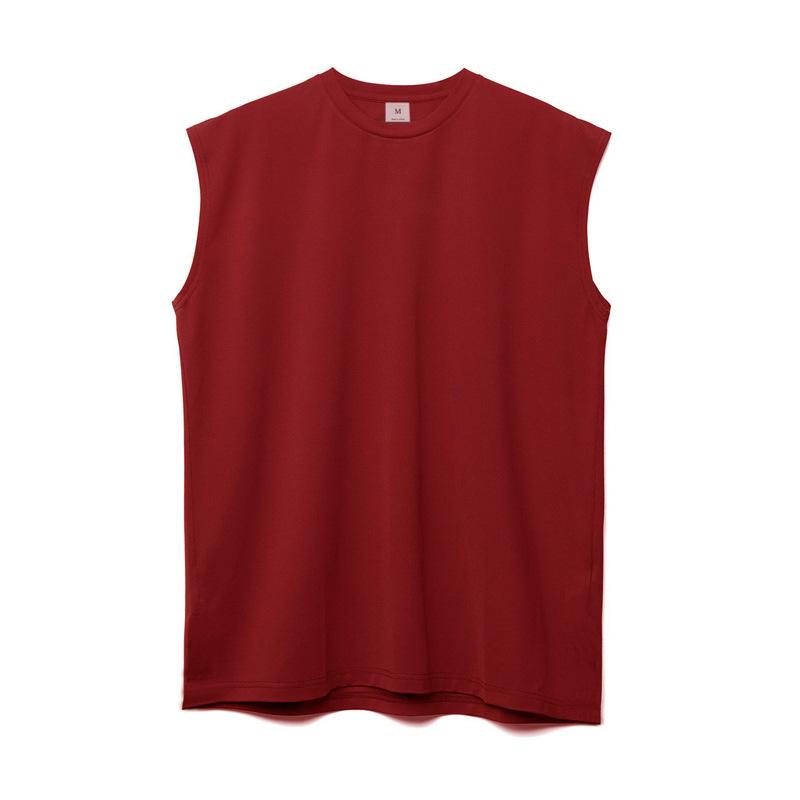 Men's Quick-drying Round Neck Casual Sports Sleeveless T-shirt 59019314L