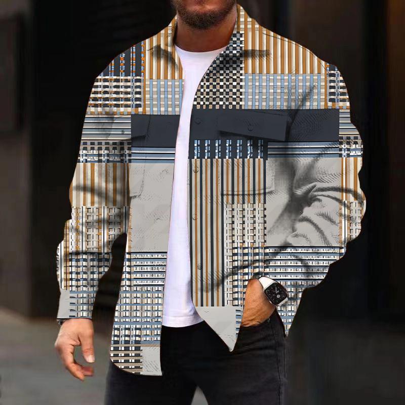 MEN'S FASHIONABLE CASUAL CORDUROY JACKET 34286816YM