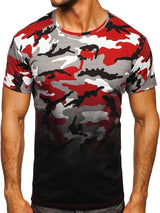 Men's Camouflage Round Neck Short Sleeve T-Shirt 21832744YM