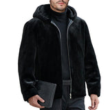 Men's Hooded Faux Fur Jacket 06456669YM