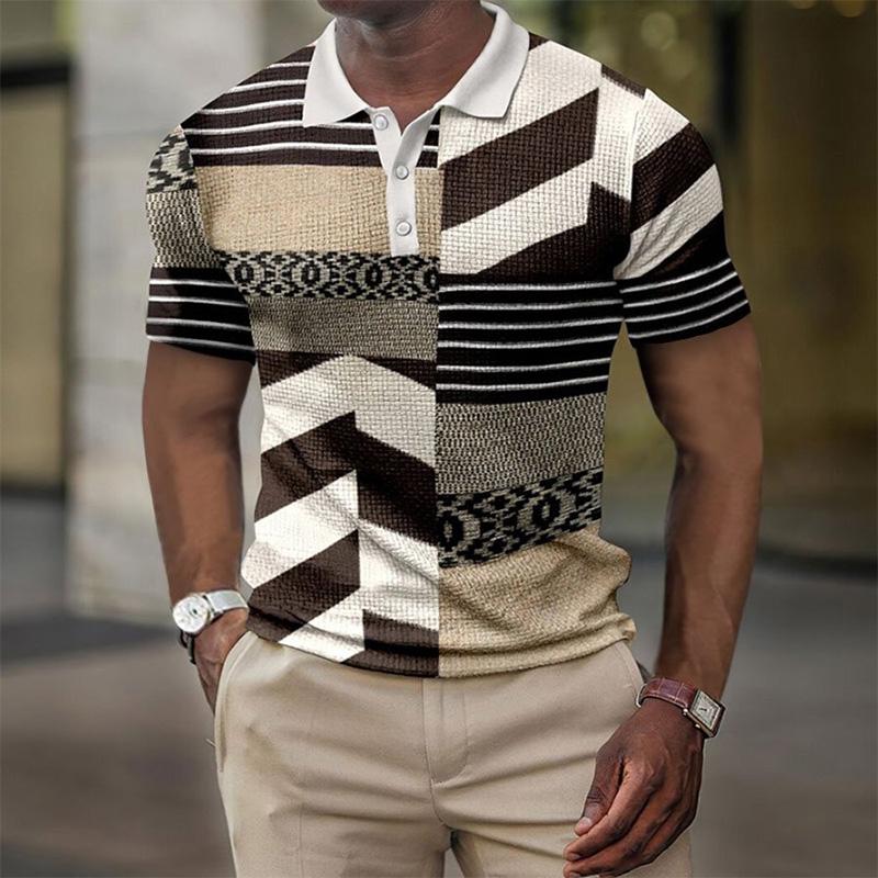 Men's Casual Short Sleeve Polo Shirt 58032178YM