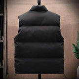 Men's Stand Collar Thickened Vest 89992781YM