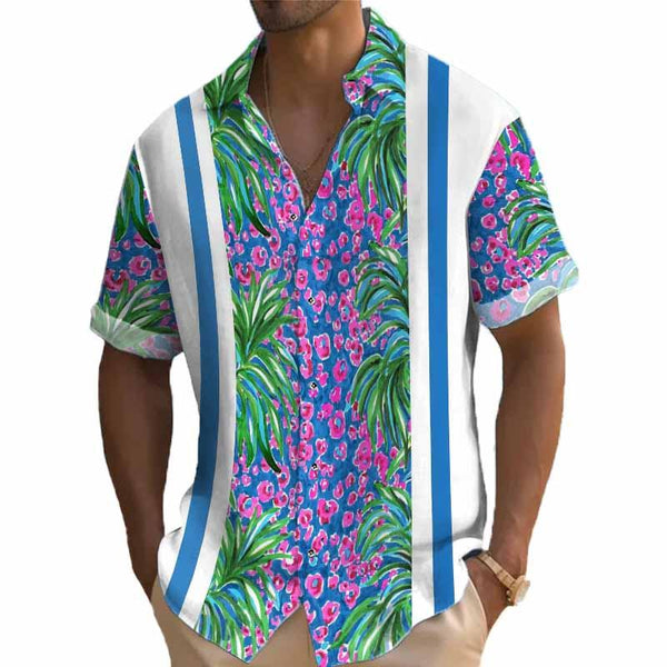 Men's Printed Short Sleeve Shirt 16959189YY