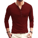 Men's Basic Long Sleeve T-Shirt 07148697YM