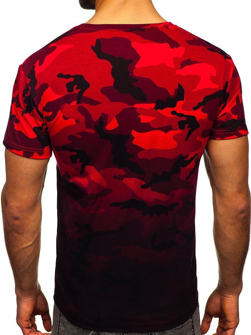 Men's Camouflage Round Neck Short Sleeve T-Shirt 21832744YM