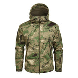 Men's Military Camo Style Soft Shell Hooded Jacket 71261361YM