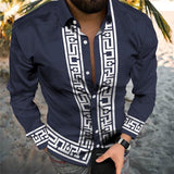 Men's Printed Long Sleeve Shirt 54213888YM