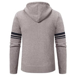 Men's Knitted Cardigan Plus Fleece Thick Hooded Sweater 28485515L