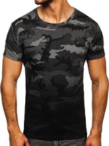 Men's Camouflage Round Neck Short Sleeve T-Shirt 21832744YM