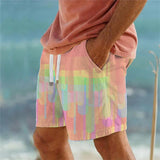 Men's Beach Print Breathable Shorts 56303727YM