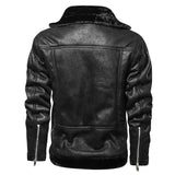 Men's Sherpa Leather Fleece Jacket 76526738YM