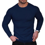 Men's Casual Round Neck Long Sleeve T-Shirt 57894112YM