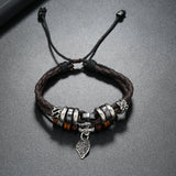 Stylish Multi-layered Woven Leather Bracelet 90764845YM