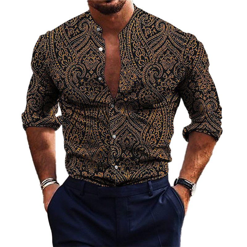 Men's Printed Long Sleeve Shirt 40979107YM