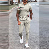 Men's Polo Shirt Short Sleeve Casual Set 54806231YM