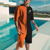 Men's Shorts Short-Sleeved 3d Printed T-Shirt Casual Suits 59388396YY
