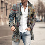 Men's Lapel Printed Jacket 58408606L