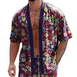 Men's Patchwork Printed Casual Two-piece Set 70652757YM