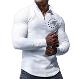 MEN'S CASUAL SOLID COLOR LONG SLEEVE TOPS 70683282YM