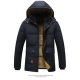Men's Casual Cold Proof Mid Length Cotton Coat 75818107YM