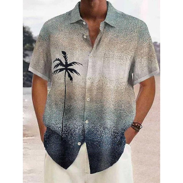 Men's Casual Printed Short Sleeve Shirt 84103910YM