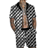 Men's Old-Money Hawaiian Short Sleeve Shirt Set 56801823YY