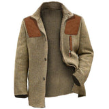 Men's Vintage Business Casual Suede Stitching Jacket 85939929YY