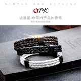 Vintage Multi-layered Woven Leather Bracelet 52316643YM