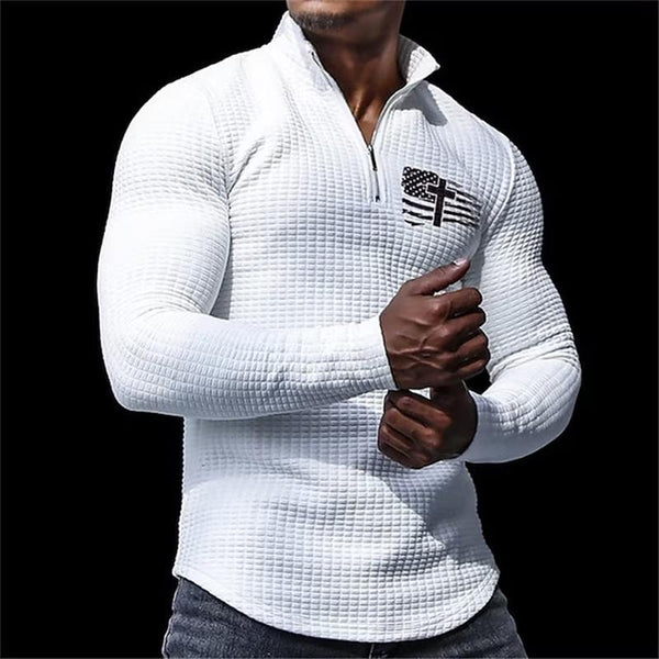 MEN'S CASUAL SOLID COLOR LONG SLEEVE TOPS 50020265YM