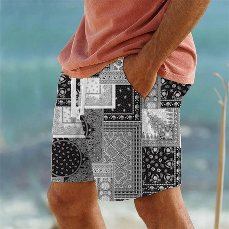 Men's Beach Print Breathable Shorts 79202554YM